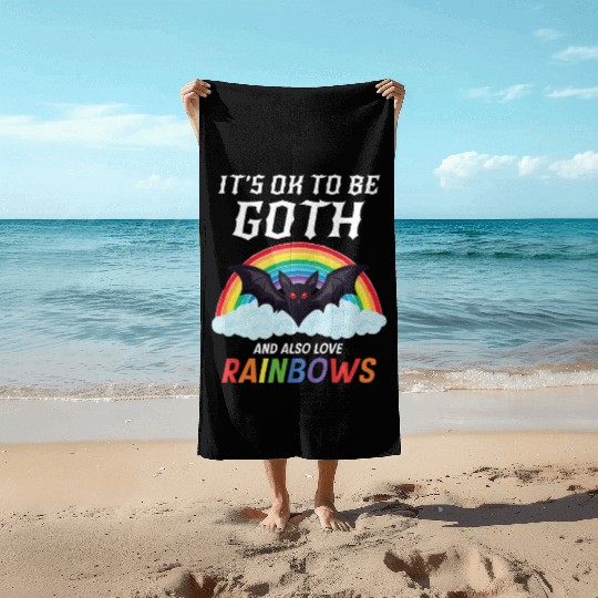 Goth Rock Satan Unicorn Festivals Death Metal Beach Towels