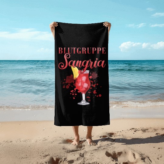 Cocktail Bartender Blutgruppe Sangria Beach Towels