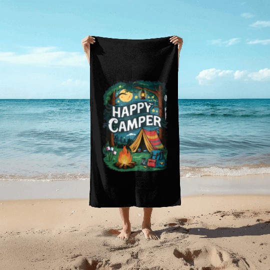 Happy Camper Delight Beach Towels