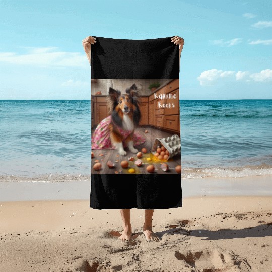 Cool and fun food dog Beach Towels