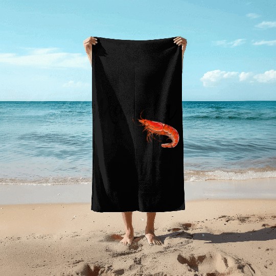 Mais la with shrimp Beach Towels