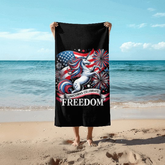 Star-Spangled Unicorn with American Pride and Beach Towels