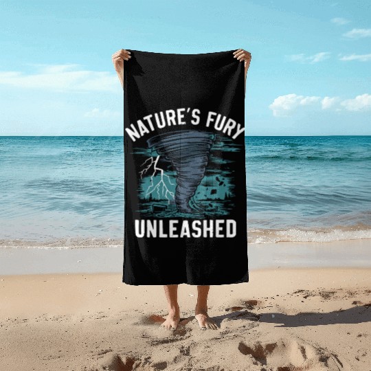 Tornado Chasing Adventures: Embrace Nature's Fury Beach Towels