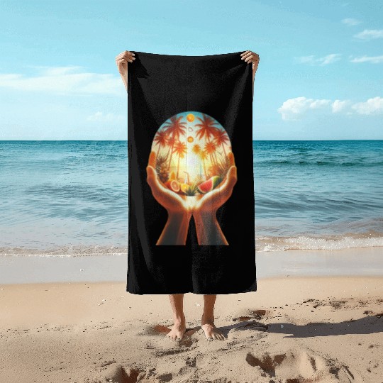 Sunset Paradise: Embrace the Season: Tropical Vibe Beach Towels