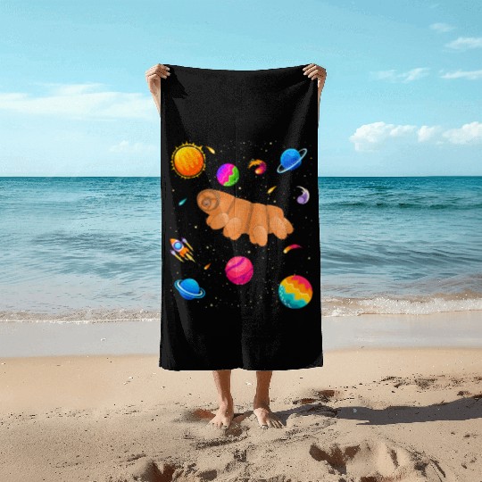 Tardigrade Space! Nerd, Geek Microbiology Science Beach Towels