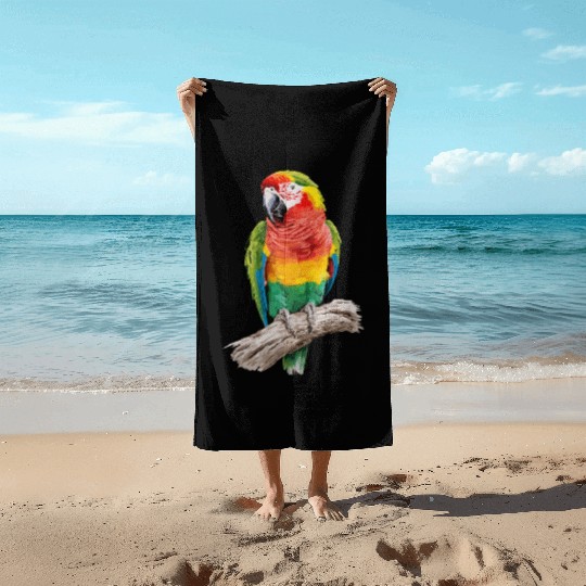 Macaw Parrot for a Bird Lover Animal Lover Beach Towels