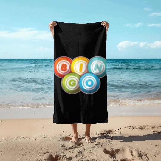 Bingo Logo Emblem Caller Daubers Professional Beach Towels
