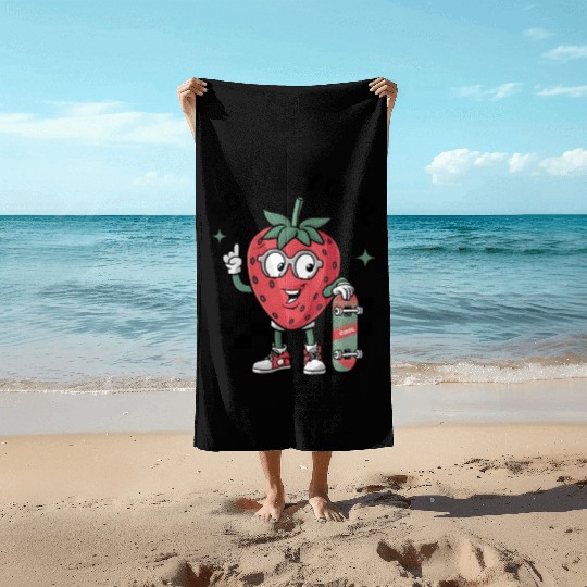 Groovy So Berry Cool Fruit Lover Strawberry Beach Towels