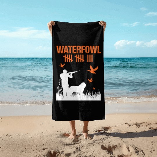 Funny Waterfowl Hunting Score Card Duck Hunting Beach Towels