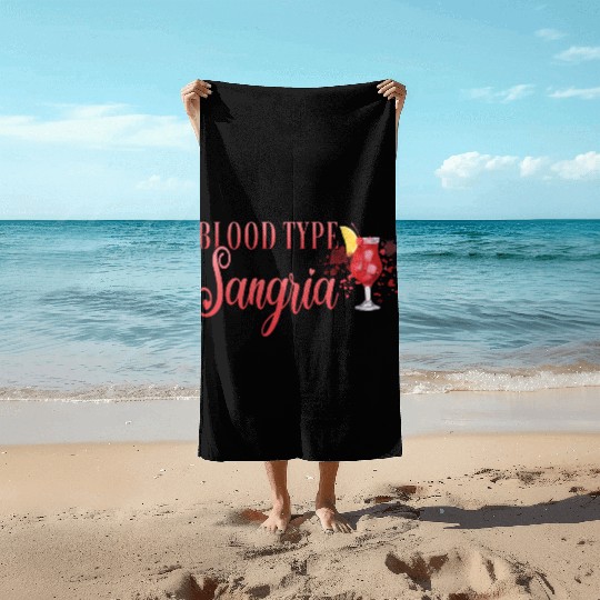 Cocktail Bartender Blood Type Sangria Beach Towels