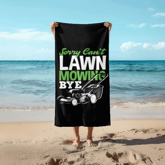 Landscaper Gardener Lawn Mowing Bye Beach Towels