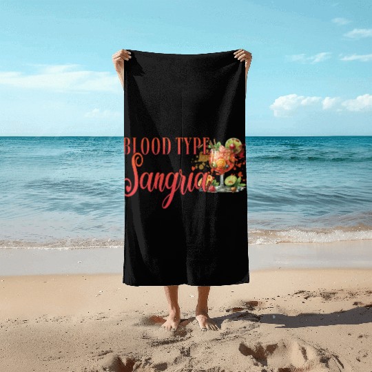 Cocktail Bartender Blood Type Sangria Beach Towels