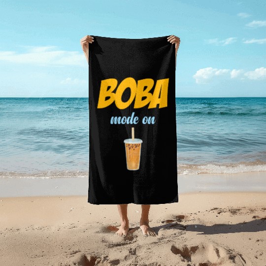 Boba Mode On Tea Lover Bubble Japan K-pop Korean Beach Towels