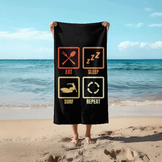 Surfer Daily Schedule Beach Towels