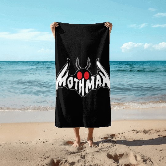 Mothman Monster Creepy Cryptid Beach Towels