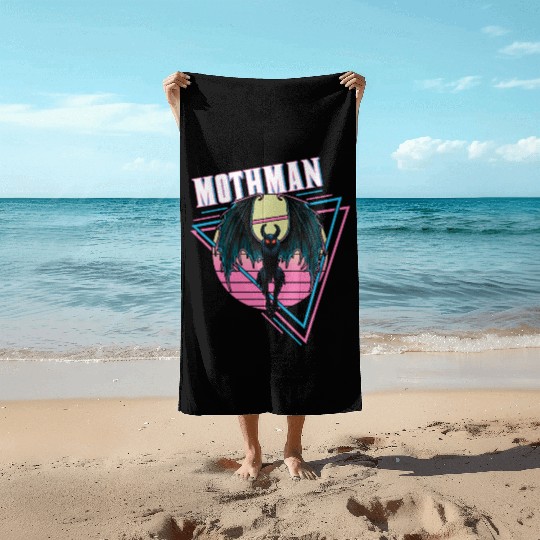 Mothman Retro Vintage Monster Creepy Cryptid Beach Towels