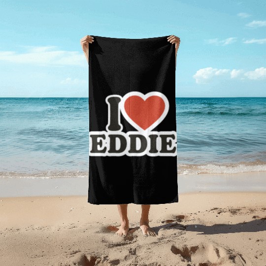 I LOVE Beach Towels Boyfriend gift idea I LOVE Eddie