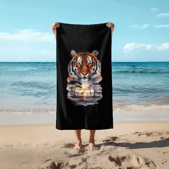 Tiger Paradise Jungle for a Tiger lovers Beach Towels