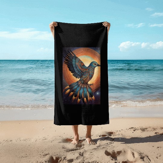 The Bird of Paradise Beach Towels