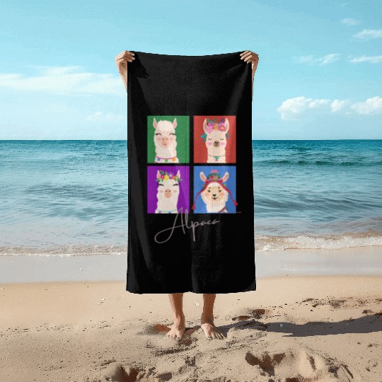 Four squares Alpaca Beach Towels