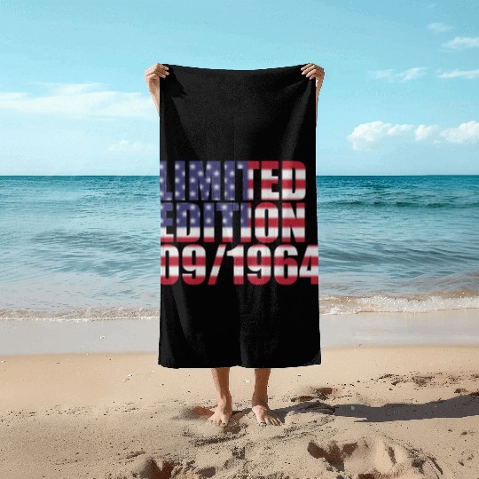 60th birthday Limited Edition USA 09/1964 Beach Towels