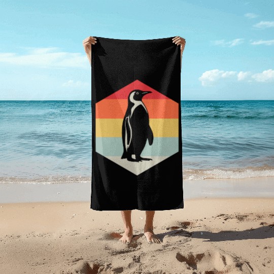 Penguin Animal Zookeeper Beach Towels