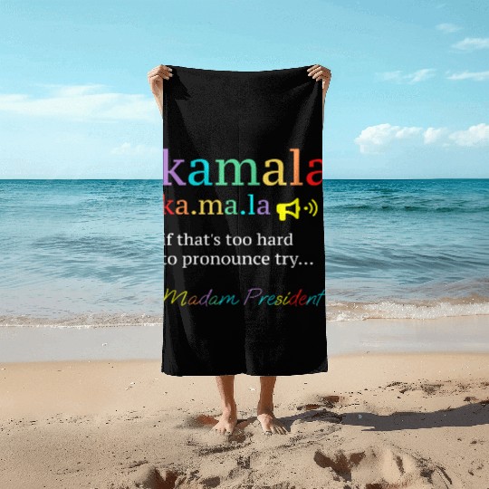 Vote Kamala Removes Nasty Orange Stains detergent Beach Towels