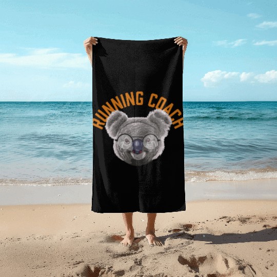 Koalified Running Coach Runner Funny Running Train Beach Towels