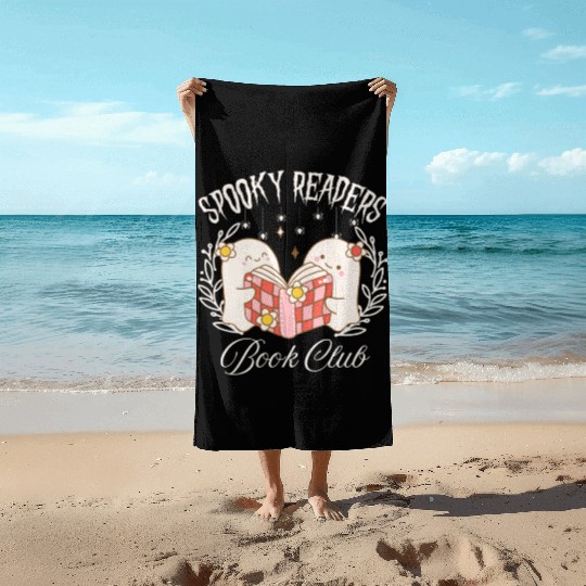 Spooky Readers Book Club -Halloween season Beach Towels