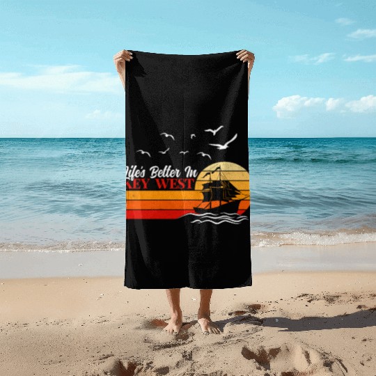 KEY-WEST FLORDIA Sailing West Keys Sailing Outfit Beach Towels