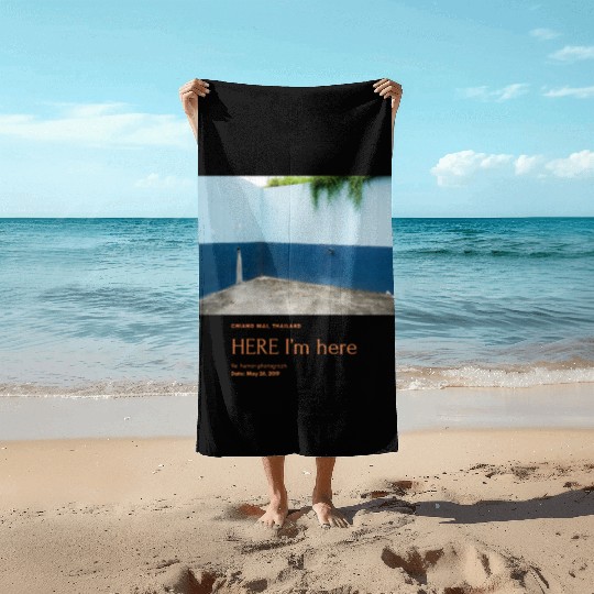 The blue wall Beach Towels