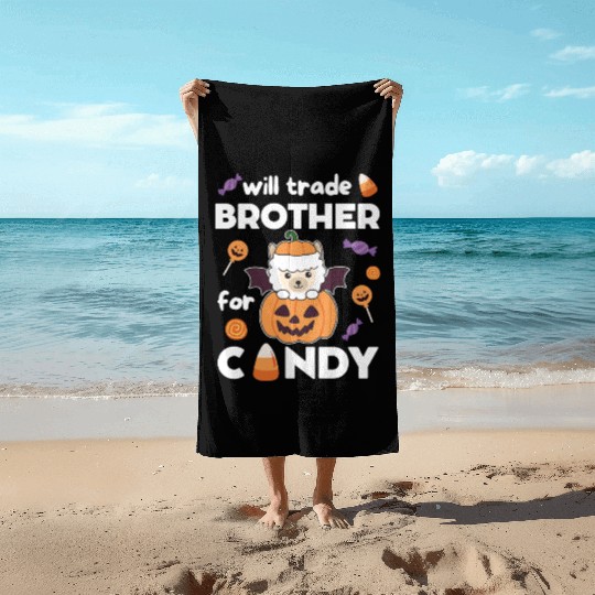 Alpaca Halloween Trade Brother For Candy Beach Towels