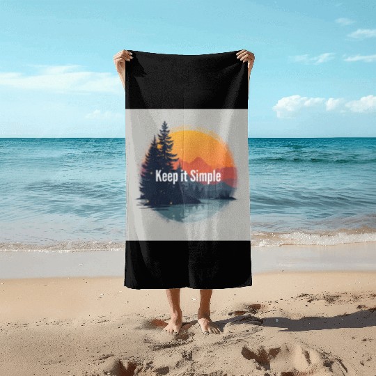 keep it simple trends Beach Towels