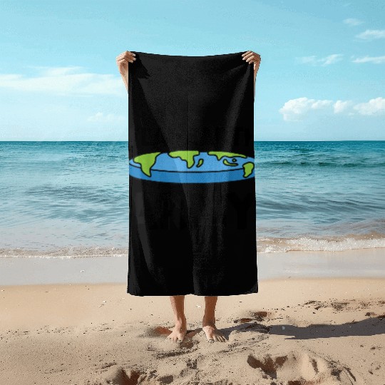Flat Earth Army Flat Earther Flat Earth Beach Towels