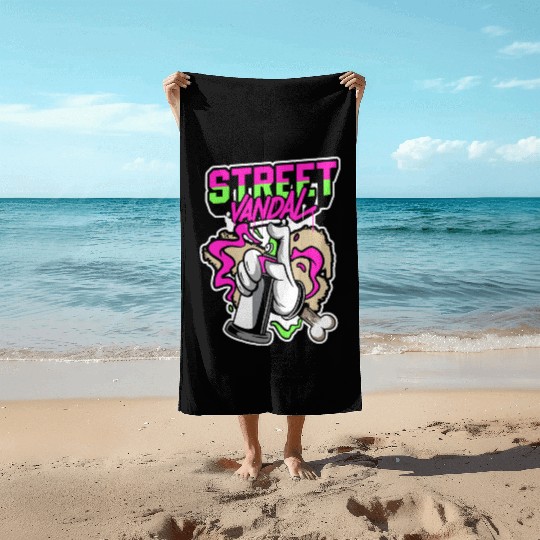 Street Art Spray Can Streetwear Beach Towels