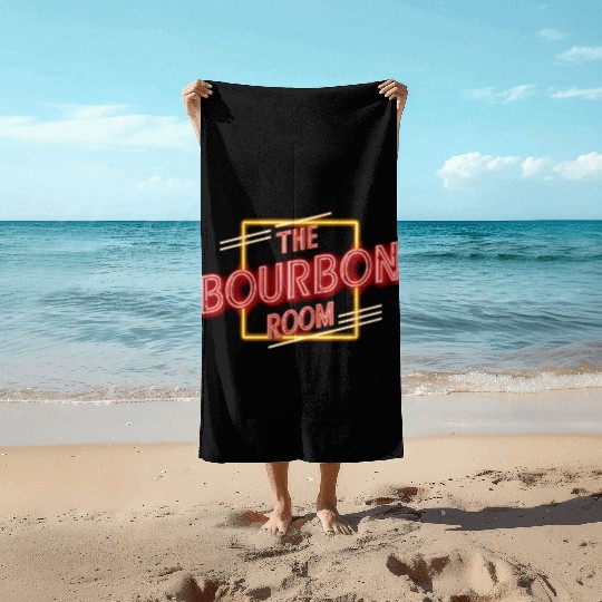 Vintage The Bourbon Room Bar and Music Venue Beach Towels