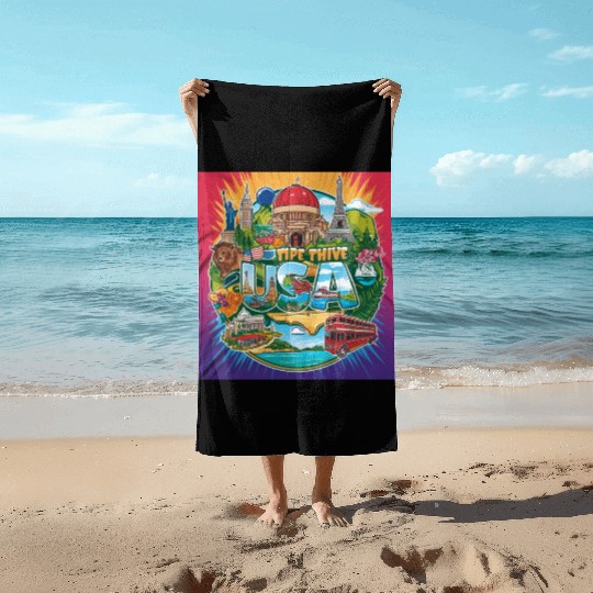 USA TOUR Beach Towels