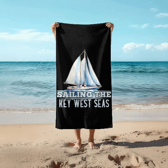 West Keys SAILING THE KEY-WEST SEAS Sailor Beach Towels