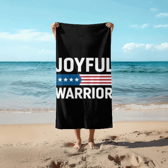 Joyful Warrior American Beach Towels