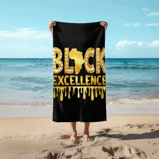 Black Excellence Beach Towels
