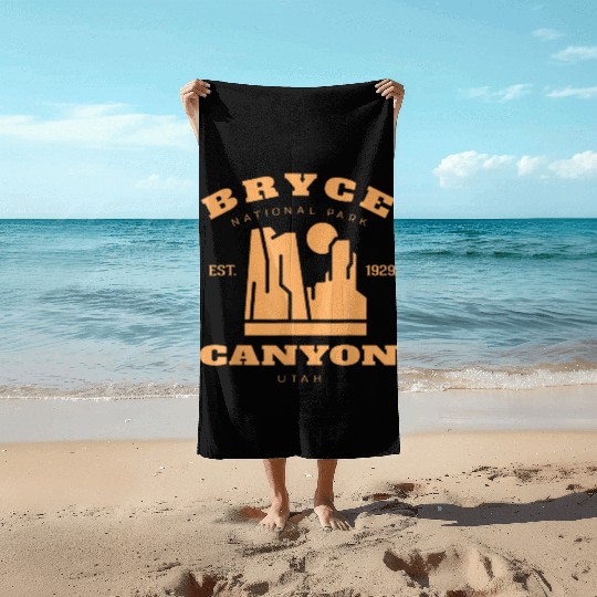 Vintage Bryce Canyon National Park Utah Hiking Cam Beach Towels