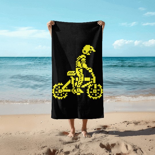 BMX Bike Bandits ZX Spectrum 8-bit Beach Towels