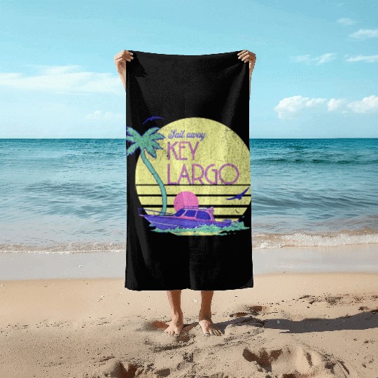 Sail Away Yacht Rock Key Largo Boating Beach Towels
