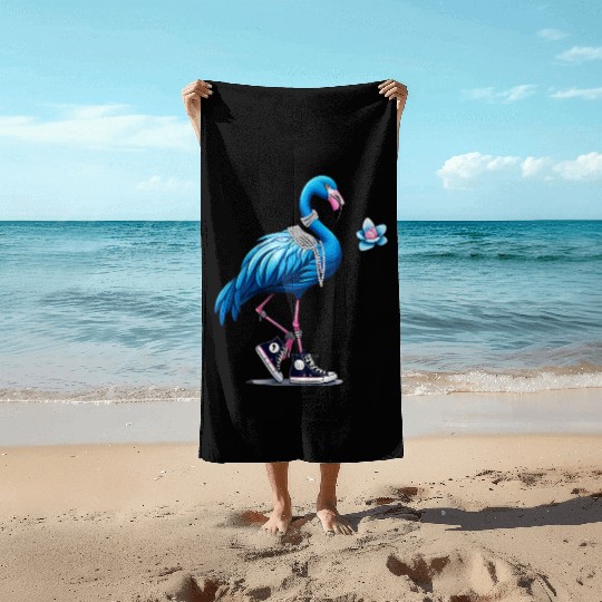 Flamingo Chucks And Pearls Comma La Kamala 2024 Beach Towels