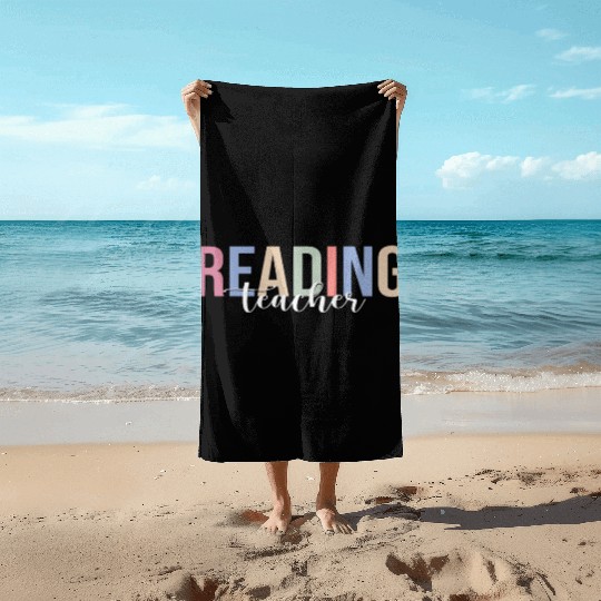 Reading Teacher Book Reading Read Beach Towels