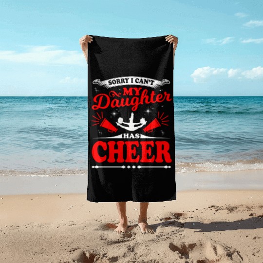 My Daughter Cheer Mom Cheerleading Mother's Day Beach Towels