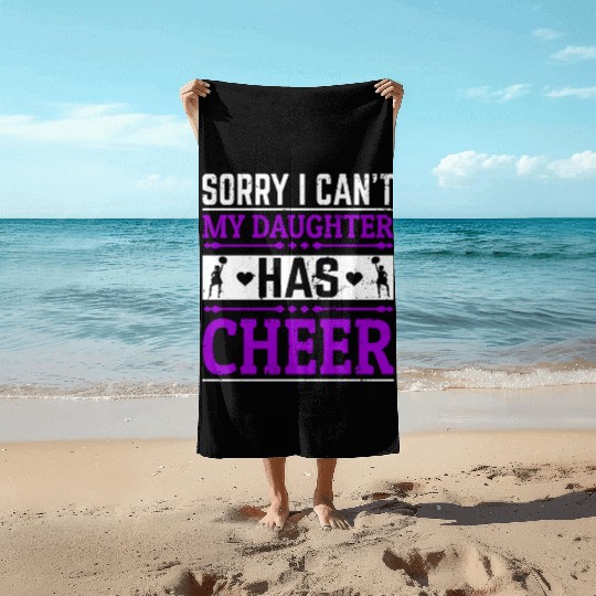 My Daughter Cheer Mom Cheerleading Mother's Day Beach Towels