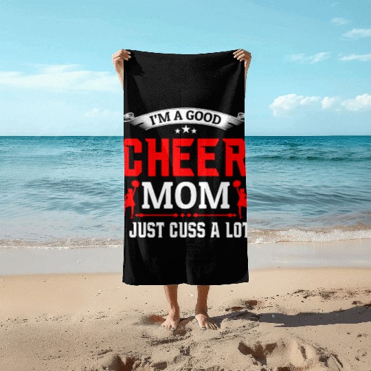 A Good Cheer Mom Cheerleading Mommy Mother's Day Beach Towels