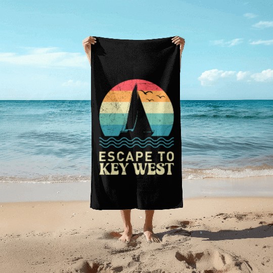 Florida ESCAPE TO KEY-WEST Sailing Florida Beach Towels