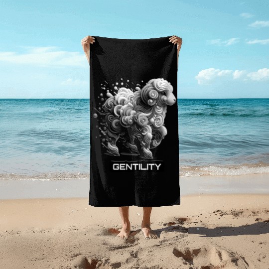Gentle Lamb: Embrace Gentility Beach Towels